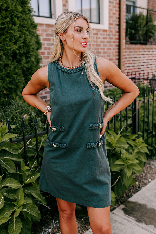 Apple Cider Sippin Mini Dress in Hunter Green S / hunter-green Apple Cider Sippin Mini Dress in Hunter Green S / hunter-green