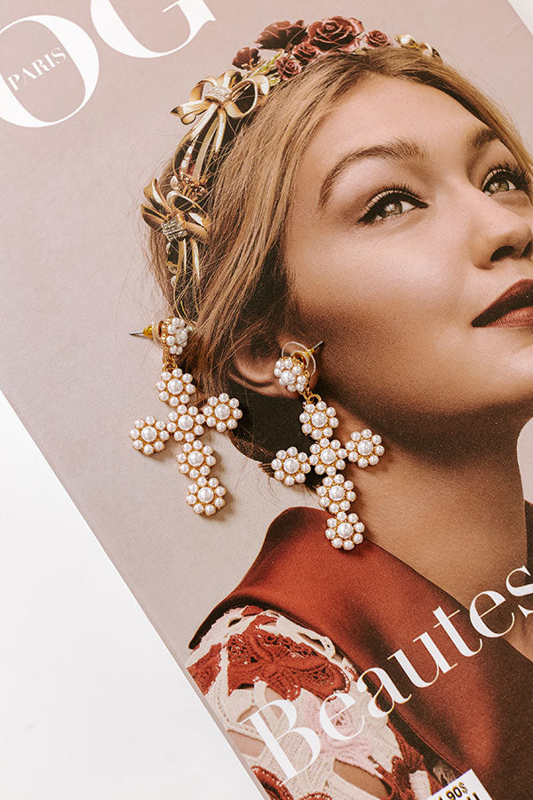 Full Of Faith Pearl Embellished Earrings