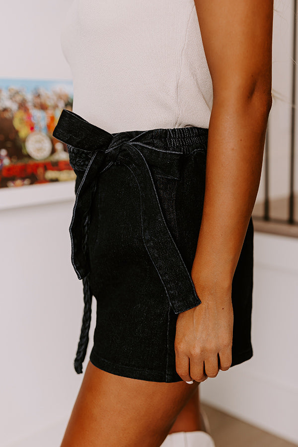 The Genevieve High Waist Denim Skort