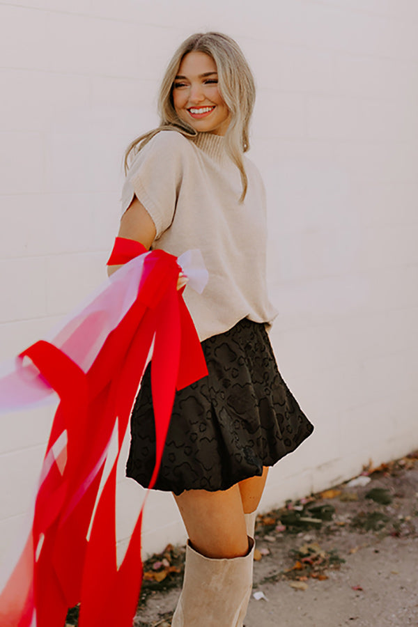 Classic Charm Jacquard Mini Skirt Image - 2