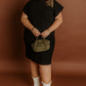 Autumn Crisp Ribbed Sweater Dress in Black Curves Image - 1