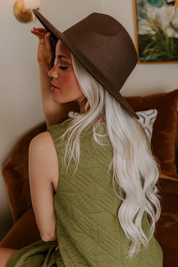 Crisp Breeze Felt Fedora in Chestnut