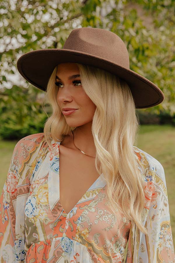 Crisp Breeze Felt Fedora in Chestnut Image - 1