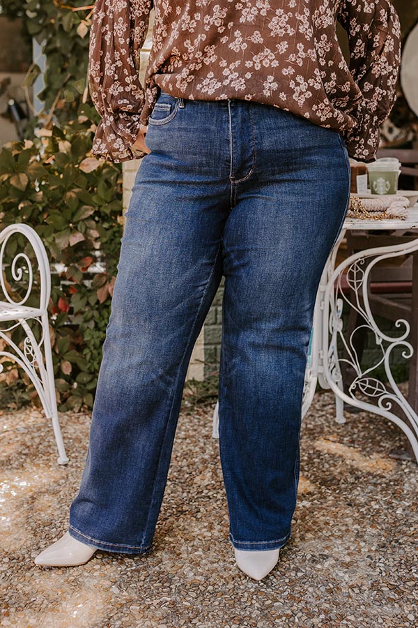 JUDY BLUE Molly High Waist Straight Leg Jean Curves