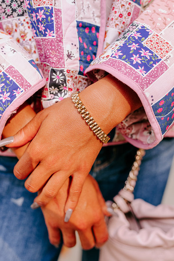 Cocktails and Chit Chat Watchband Bracelet