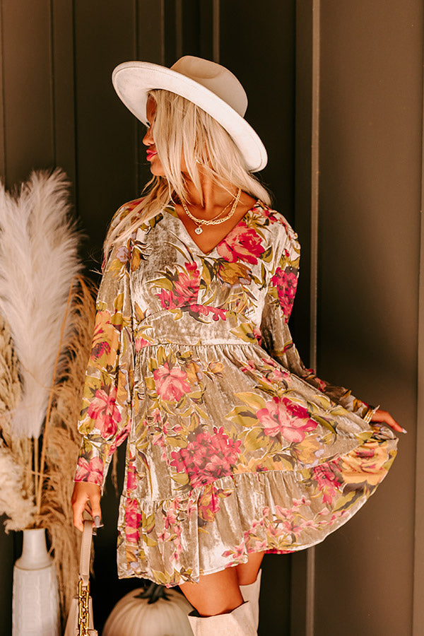 burnout mini dress Manuka Burnout Velvet Mini Dress