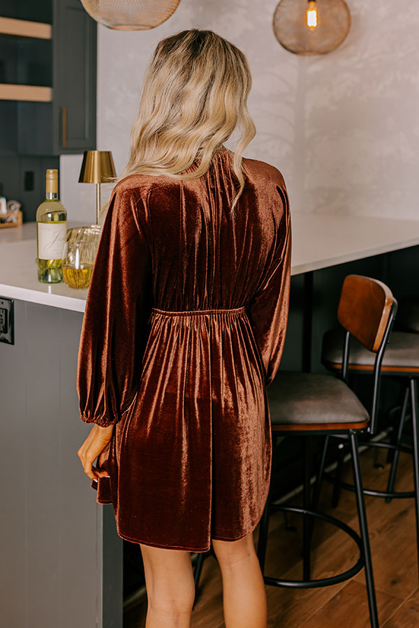 Uptown Elegance Velvet Mini Dress in Chestnut Impressions Online Boutique Uptown Elegance Velvet Mini Dress in Chestnut Impressions Online Boutique