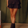 The Emilia High Waist Corduroy Skort in Chestnut Image - 1