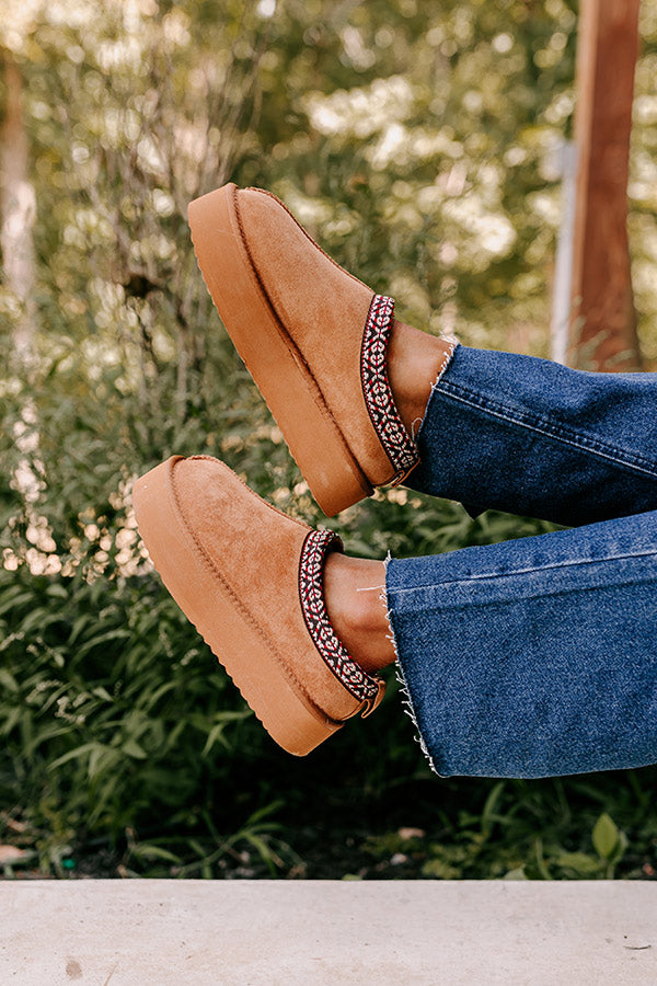 Cabin Cozy Faux Suede Platform Slipper