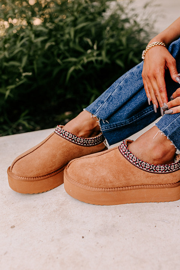 Cabin Cozy Faux Suede Platform Slipper