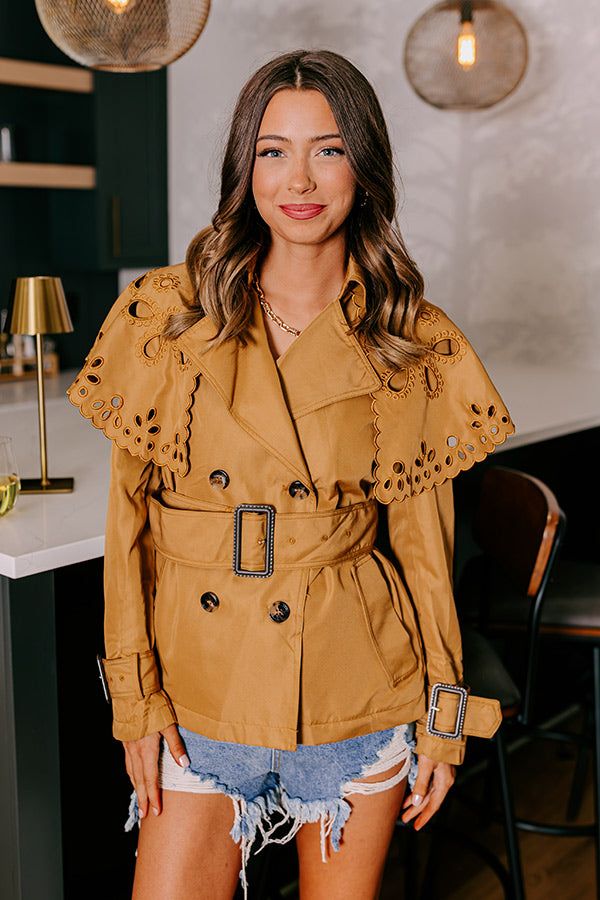 Pumpkin Spice Feels Eyelet Jacket