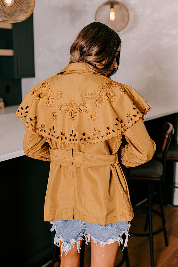 Pumpkin Spice Feels Eyelet Jacket