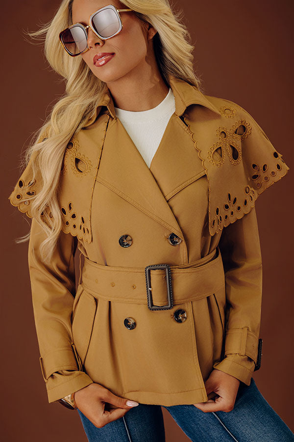 Pumpkin Spice Feels Eyelet Jacket Image - 2