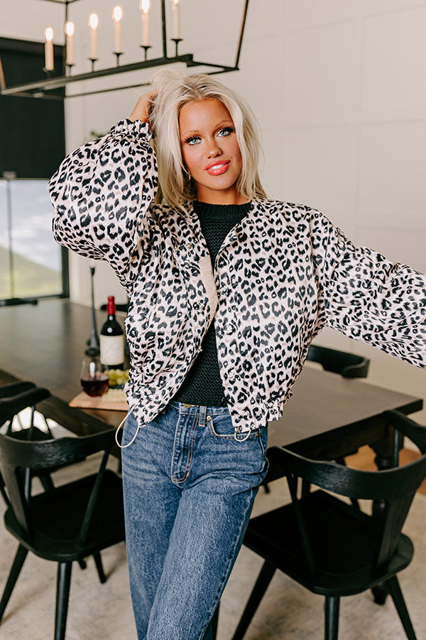 For The Love Of Leopard Satin Jacket