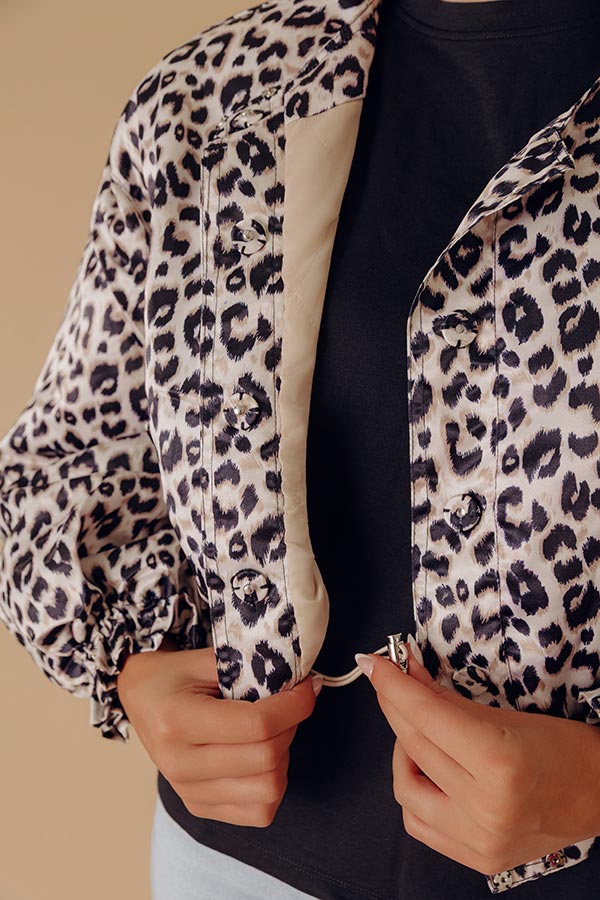 For The Love Of Leopard Satin Jacket Image - 2