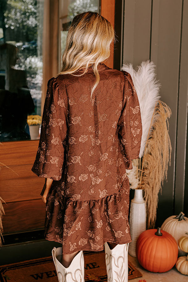 Fall Feels Jacquard Mini Dress