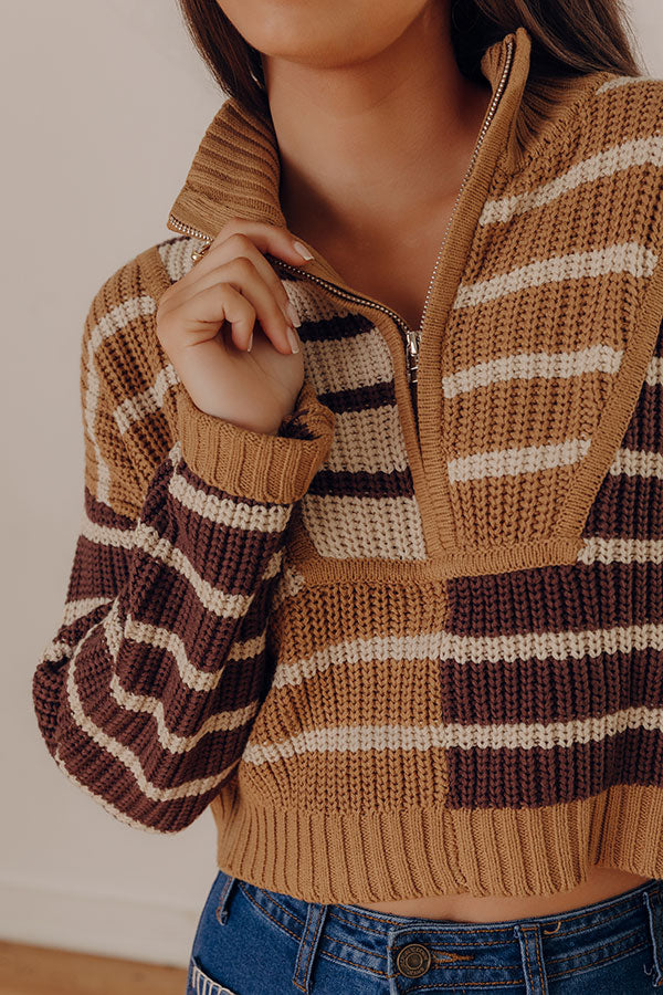 Snuggles And S'mores Knit Sweater in Khaki Image - 5