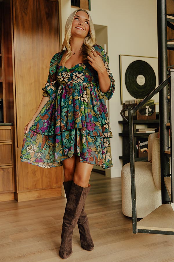 Darling Smile Floral Mini Dress Image - 1