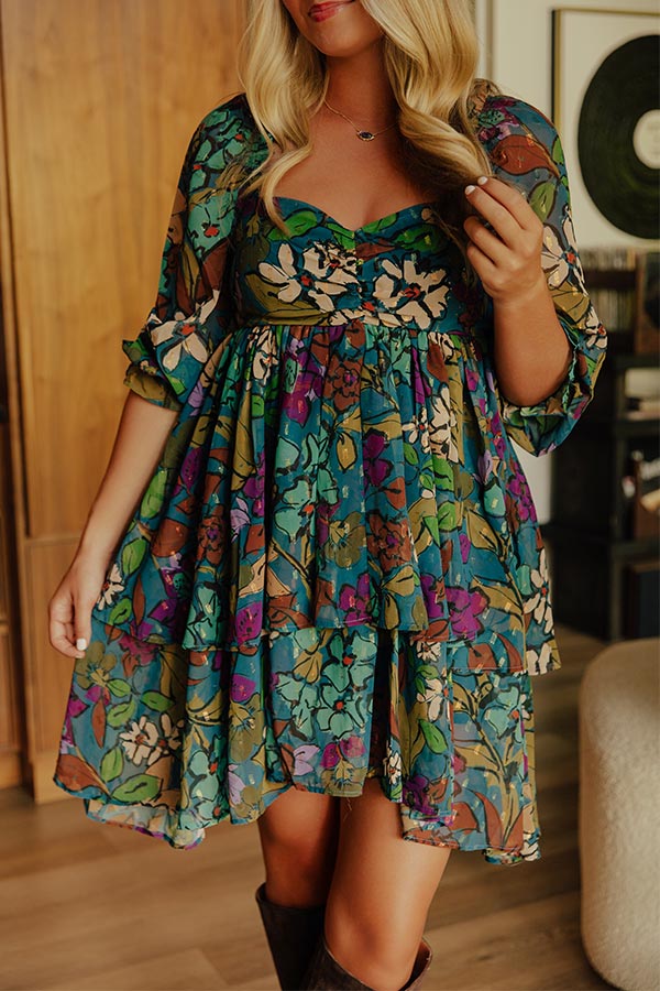 Darling Smile Floral Mini Dress Image - 2