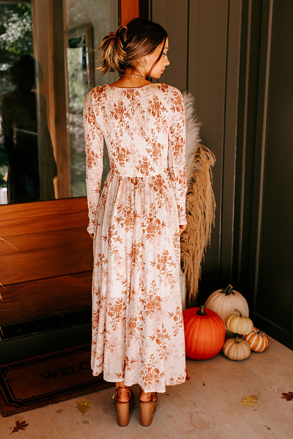 Falling In Love Mesh Floral Midi In Cream S / Cream Falling In Love Mesh Floral Midi In Cream S / Cream