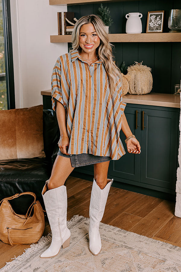 Pumpkin Spice Cutie Oversized Button Up