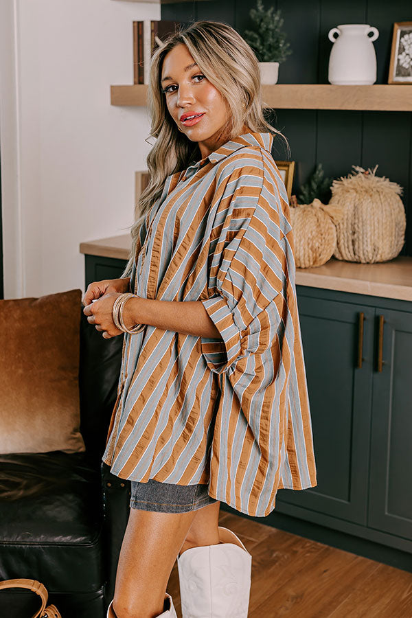 Pumpkin Spice Cutie Oversized Button Up