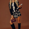 Flirty Allure Cable Knit Cardigan in Black Image - 1