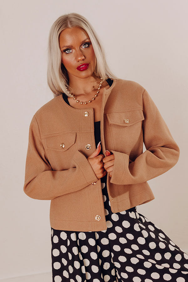 Uptown Chic Jacket in Camel Image - 1