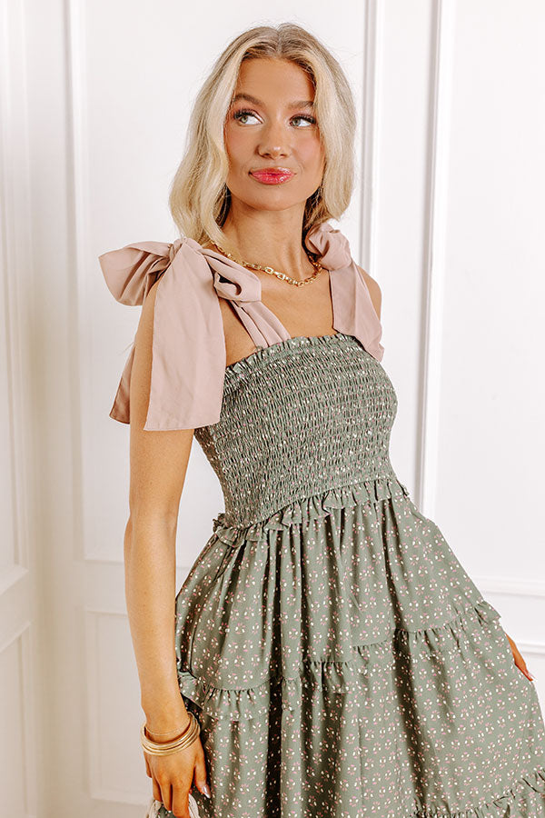 Meet Me Under The Willow Tree Smocked Midi