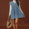 Small Town Cafe Chambray Mini Dress Image - 1