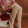 The Juliet Faux Suede Thigh High Boot in Oatmeal Image - 1