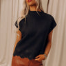 Couture Classic Eyelet Sweater Top in Black Image - 1