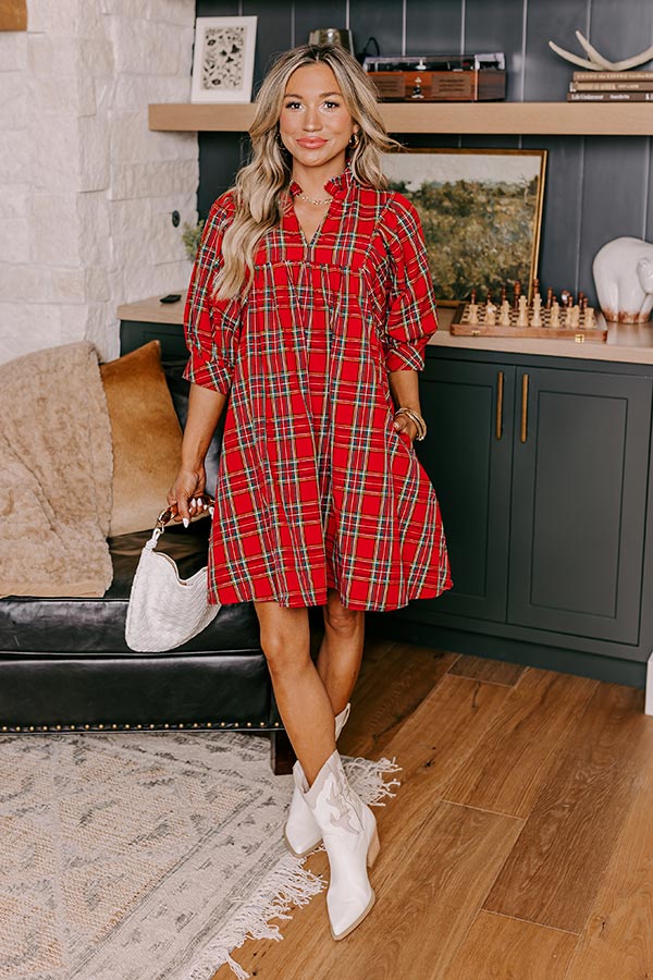 Cheerful Energy Plaid Mini Dress