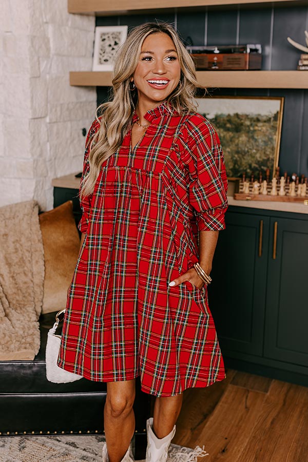 Cheerful Energy Plaid Mini Dress