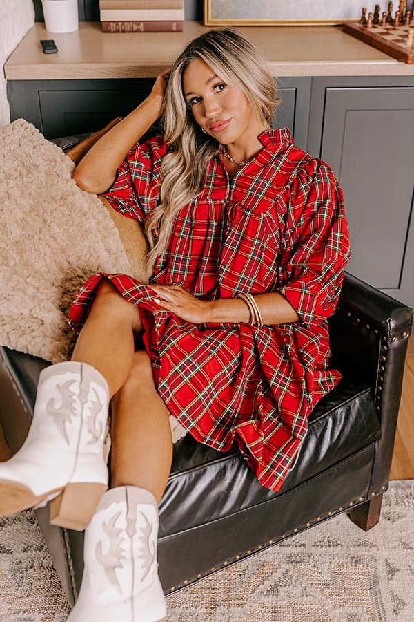 Cheerful Energy Plaid Mini Dress