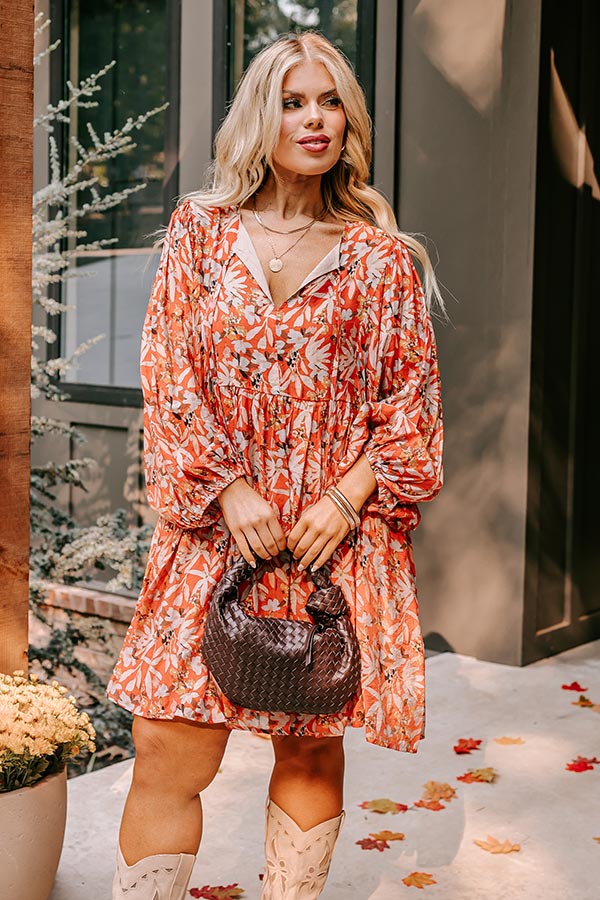 Falling For You Floral Mini Dress Curves Falling For You Floral Mini Dress Curves