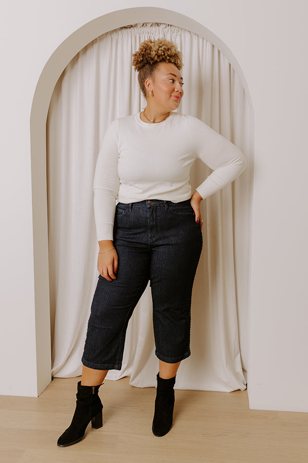 JUDY BLUE Kinsley High Waist Wide Leg Jean Curves
