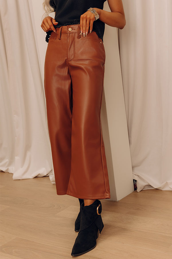 JUDY BLUE Autumn High Waist Faux Leather Pants Image - 2
