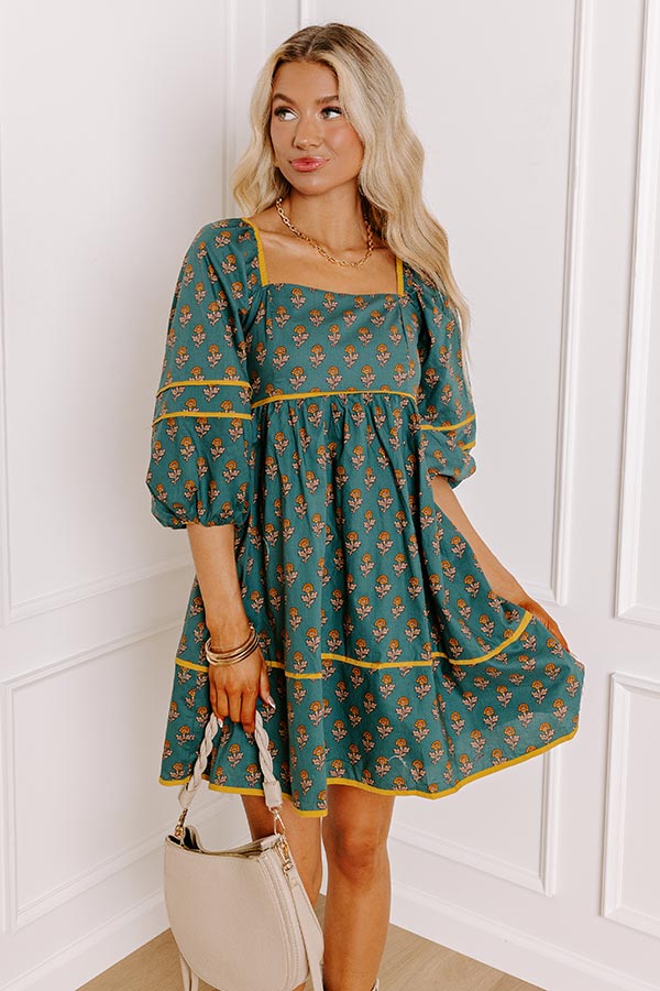 Boho Brunch Floral Mini Dress