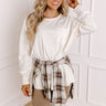 Girl On The Go Vintage Wash Tee in Cream Image - 1