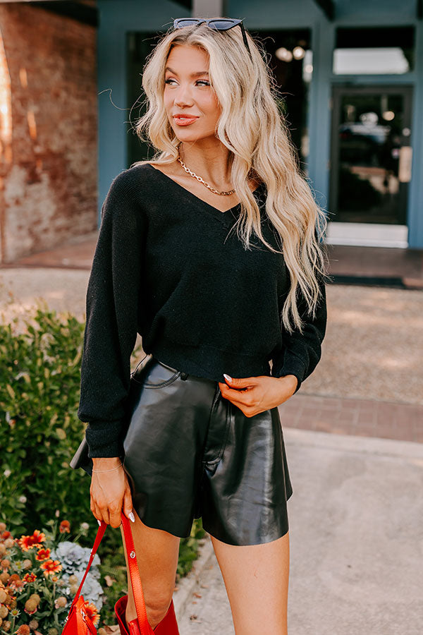 Cosmos and City Lights Sweater Top in Black