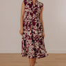 Winery Welcome Floral Midi in Merlot Image - 1