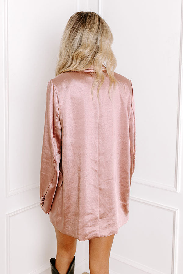 Chic Cityscape Satin Blazer