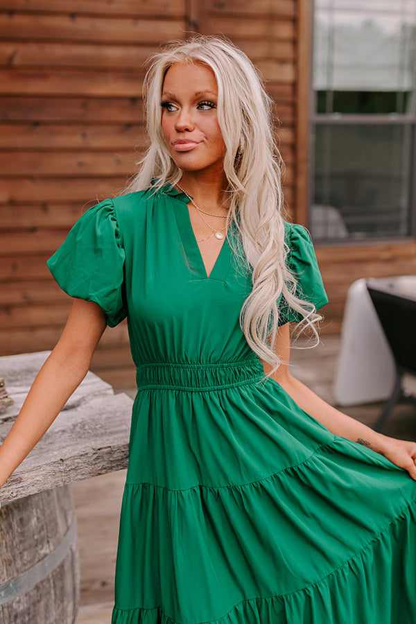 Simply Sweet Maxi Dress in Hunter Green