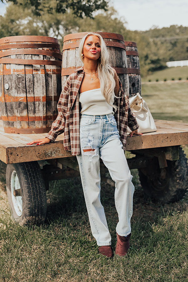 Cabin Cutie Plaid Button Up   