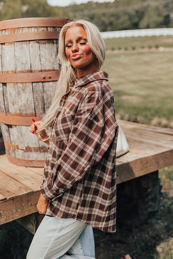 Cabin Cutie Plaid Button Up