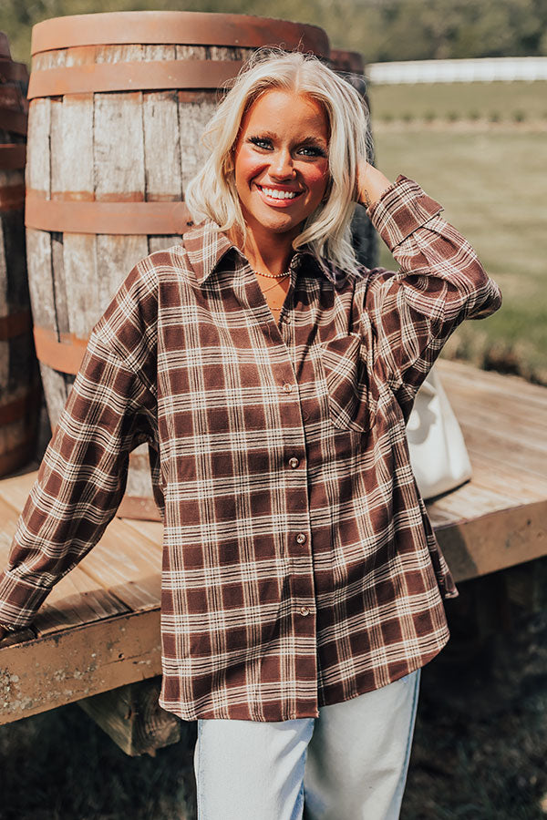 Cabin Cutie Plaid Button Up   