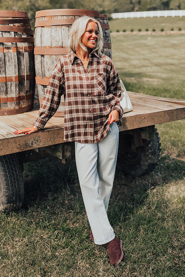 Cabin Cutie Plaid Button Up   