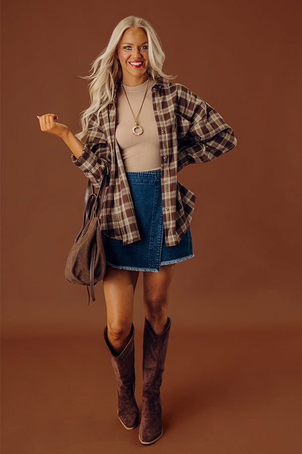 Cabin Cutie Plaid Button Up Image - 2