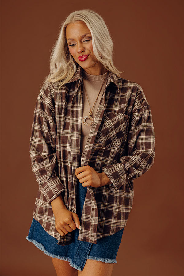 Cabin Cutie Plaid Button Up Image - 1
